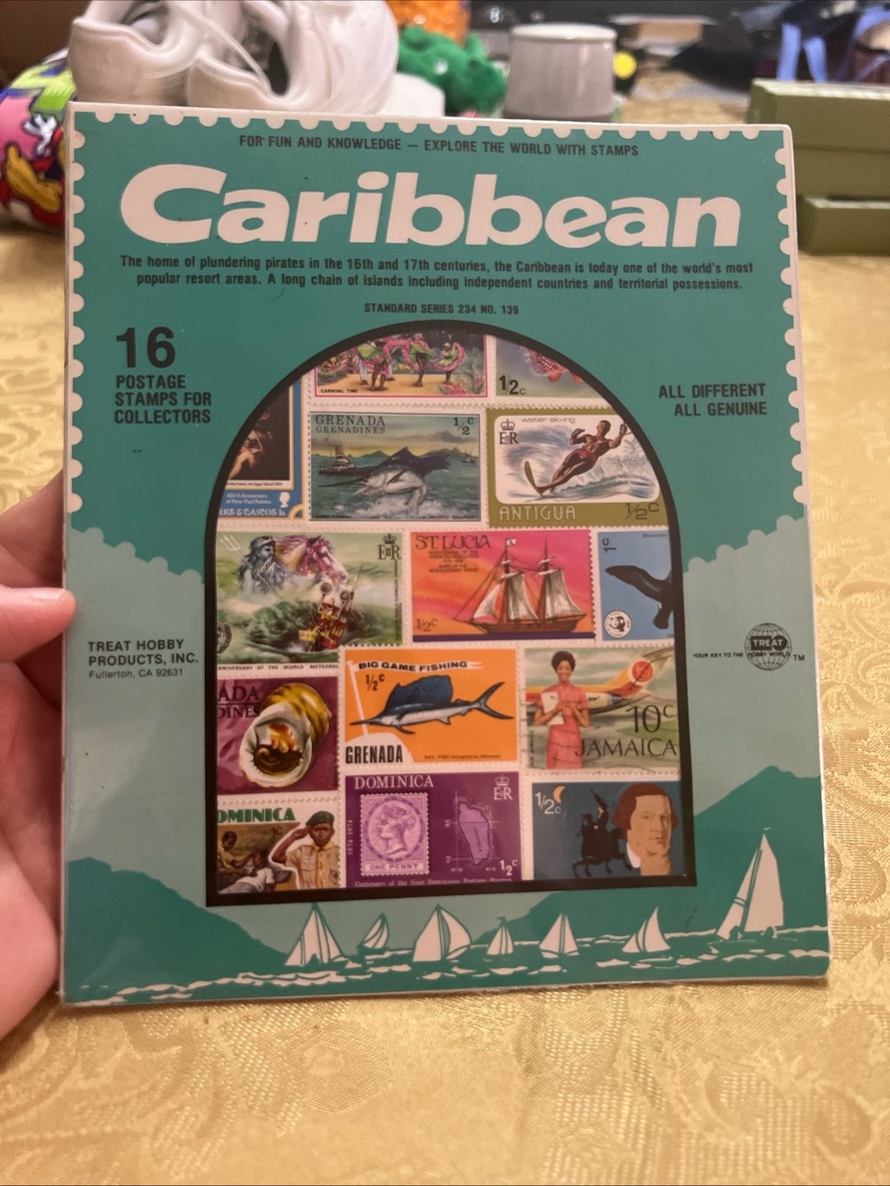 Treat Hobby No. 139 Caribbean 16 Genuine Different Stamps Vintage Sealed
